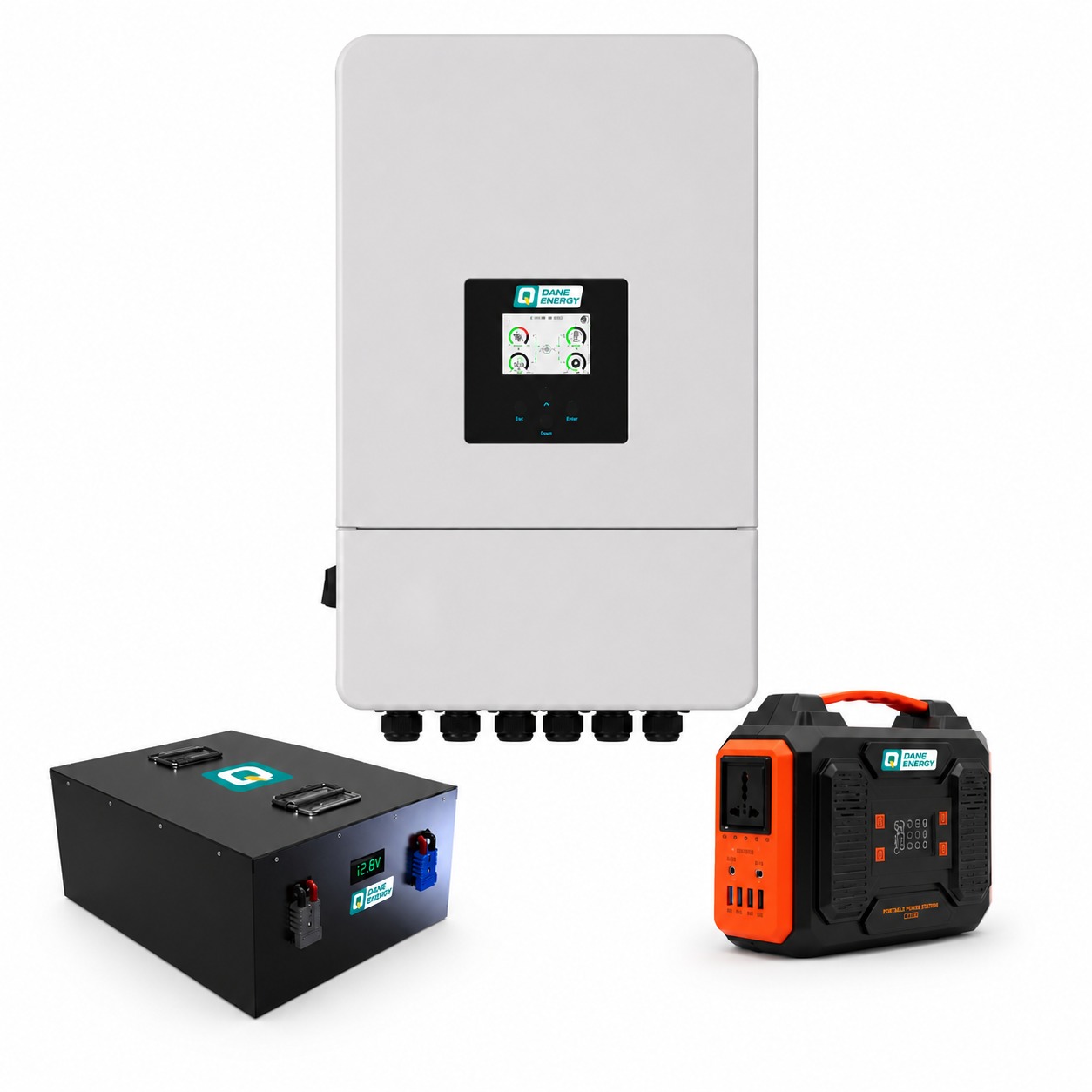 Quark Energy inverter, battery pack, and portable power station